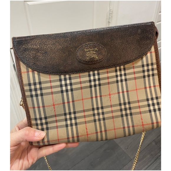 Burberry VIntage Nova Check Clutch Crossbody Shoulder Bag - Picture 9 of 12